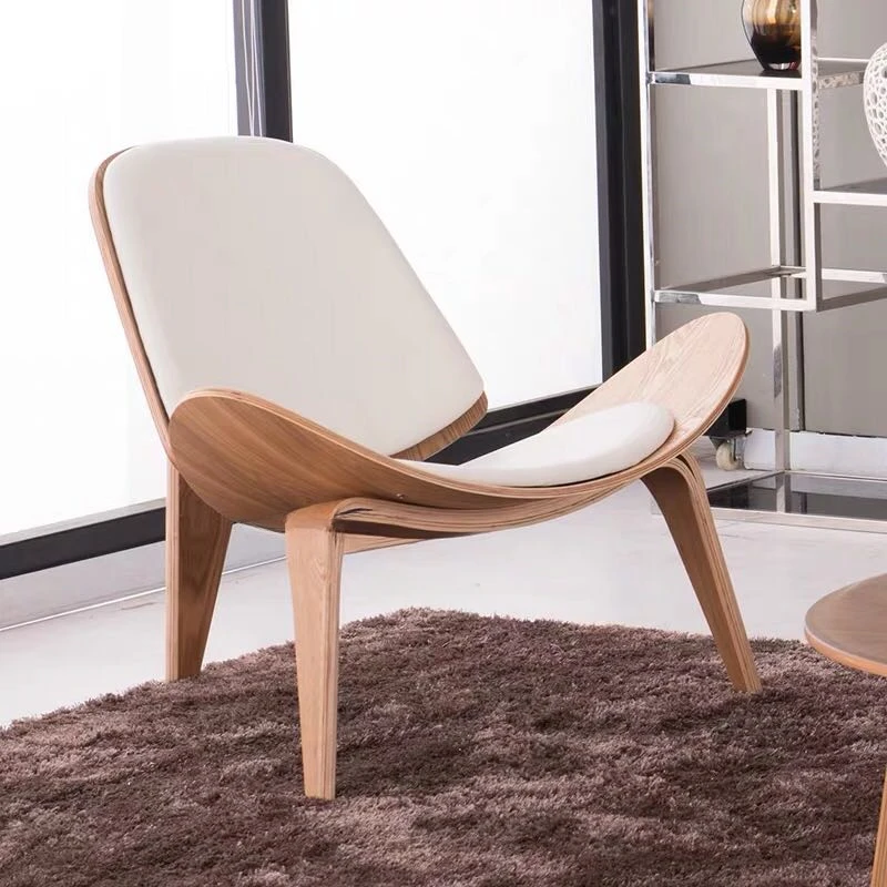 

Скандинавский твердый деревянный диван для гостиной, домашние кожаные кресла для спальни, дизайнерские стулья для патио, стулья для отдыха L