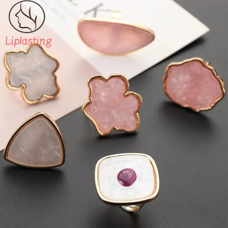 Resina Stone Color Nail Art Ring Palette Finger Ring Plate Acrilico Uv Gel Polish Cream Foundation Mixing Nail Art Equipment