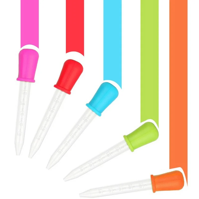 10pcs/lot Small Silicone Plastic Pipette Dropper Feeding Medicine