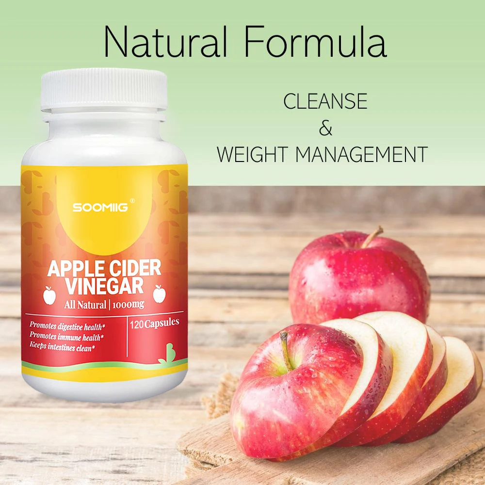 

Apple Cider Vinegar Capsules - A Natural Energy Supplement for Healthy Weight Management, Digestion, Detoxification and Immunity