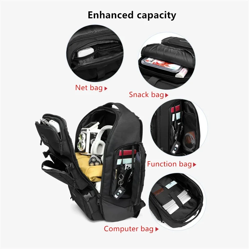 Waterproof Laptop Backpack with USB Charging for Travel and Business