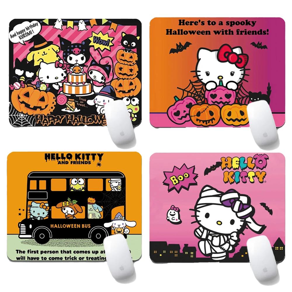 

Anime Sanrio Hello Kitty Kuromi Cinnamoroll Mouse Pads Cute Cartoon Halloween Mouse Pad 20X24CM Student Game Accessories Gift