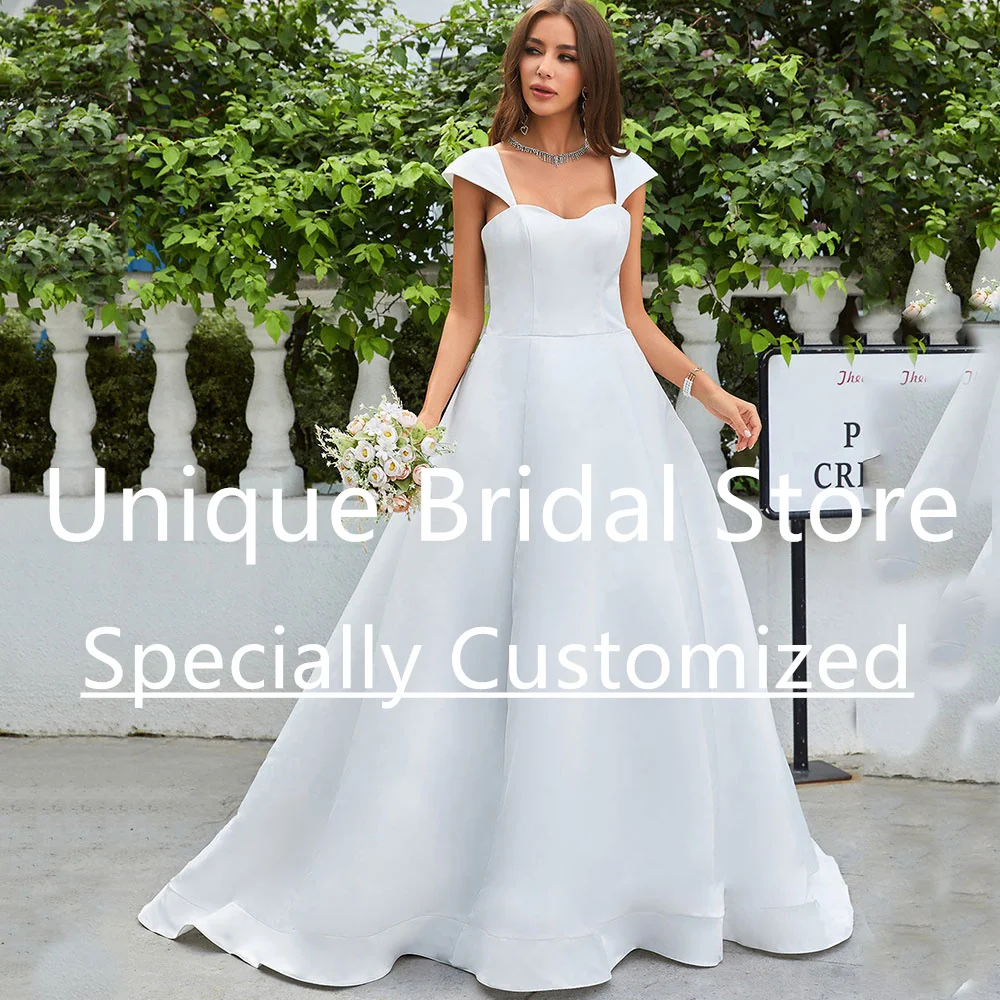 

Винтажное свадебное платье на заказ 2023, элегантное Плиссированное ТРАПЕЦИЕВИДНОЕ платье с рукавами-крылышками, вырезом сердечком, застежкой-молнией сзади и пуговицами
