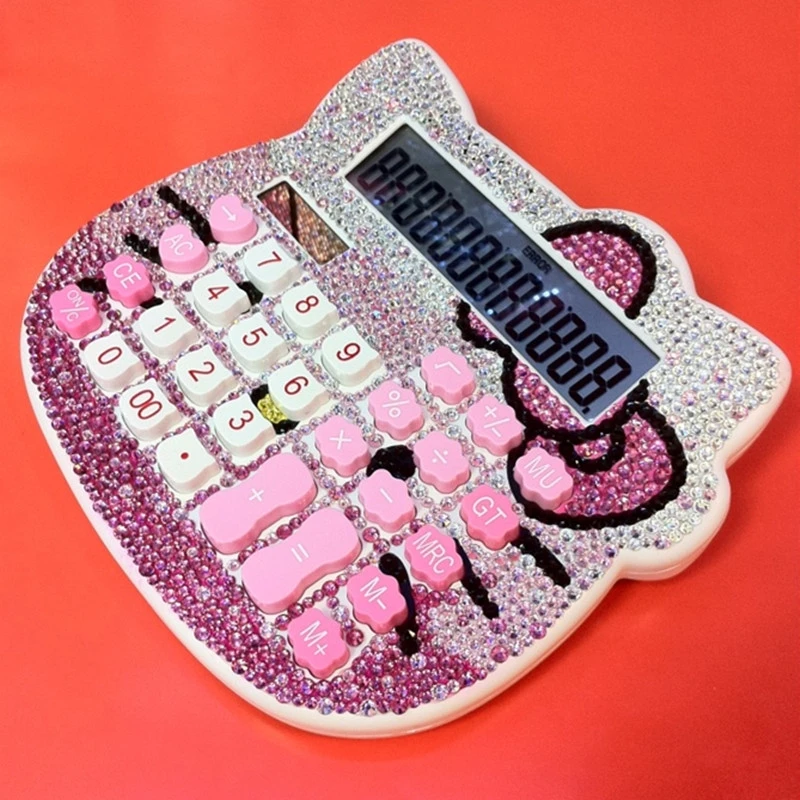 Boutique Luxury Office Electronic Calculator School & Office Electronics Creative Calculator Desktop Computer Rhinestone Crystal