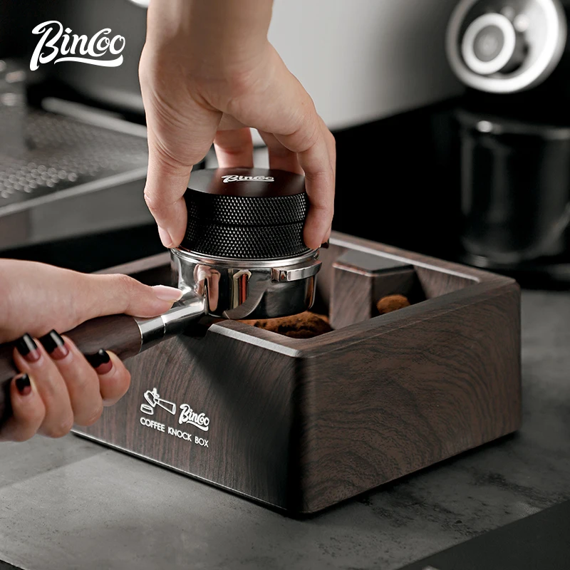 

Bincoo Coffee Tamper Mat Station Stand Portafilter Holder Coffee Knock Box Support Base Rack For 51/58MM Espresso Accessories