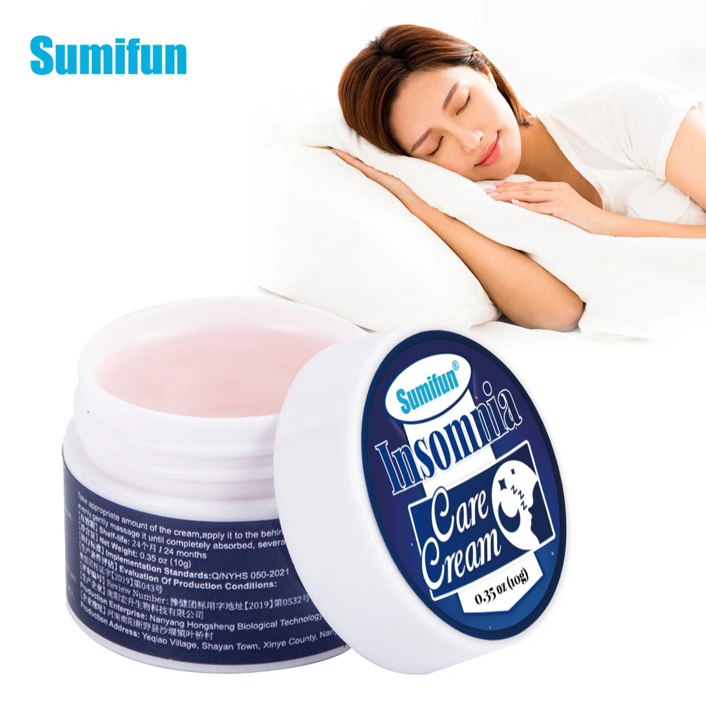 

Sumifun крем для бессонницы, помощь при сне, медицинская мазь для мигрени, лечебный массаж, расслабляющий Успокаивающий Крем, уход за здоровьем