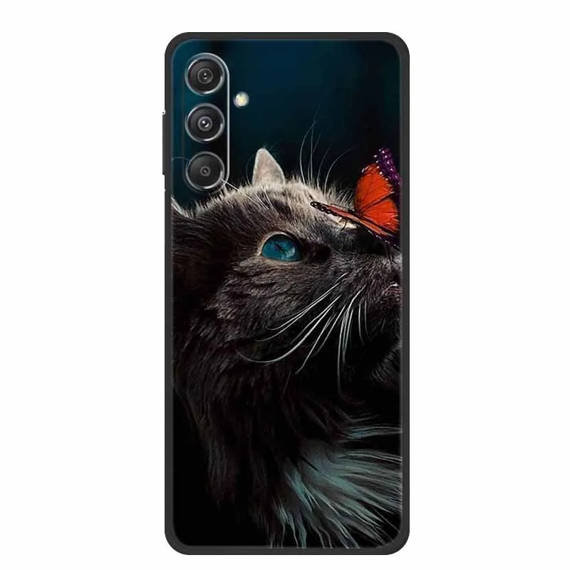 Black Silicone Soft Back Phone Case Cover with Lion, Wolf, and Tiger Design