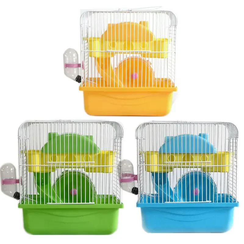 

Pet Hamster Cage Ventilate Transparent Super Double Deck Villa Suitable for Small Animals Hamster Guinea Pig Feeding Supplies