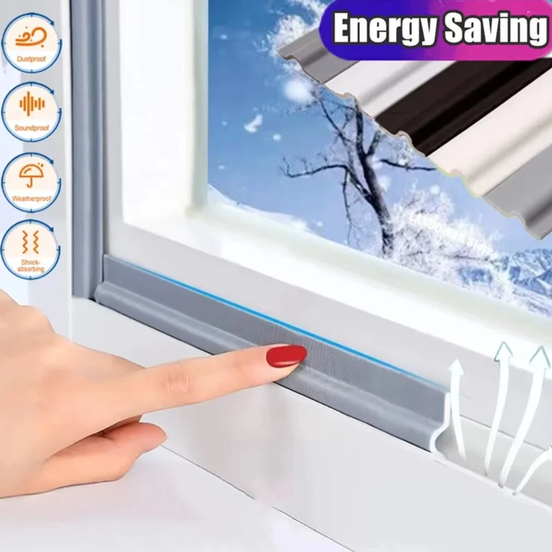 Window Sealing Strip Acoustic Foam Sliding Strip Door Windproof Soundproof Cotton Seal 5/10/20/40m