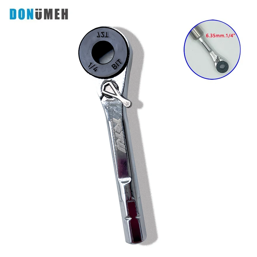 1/4&rdquo;Ratchet Wrench ratchet wrench 1/4&rdquo; 6.35mm Handle Quick Socket Ratchet Wrench Screwdriver Hex Torque Wrenches EDC Tool Screwdriver