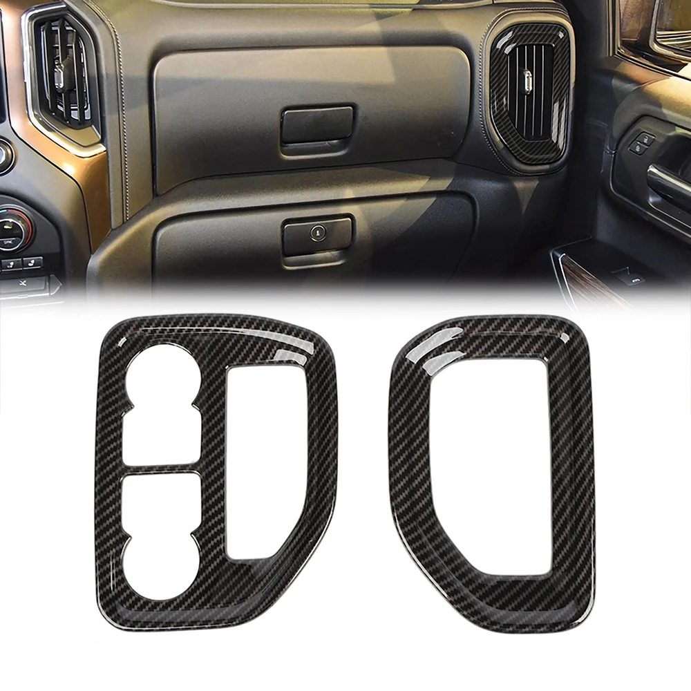 

for Chevrolet Silverado GMC Sierra 2019 2020 2021 2022 Car Center Console Air Conditioning Vent Decal Cover Interior Accessories
