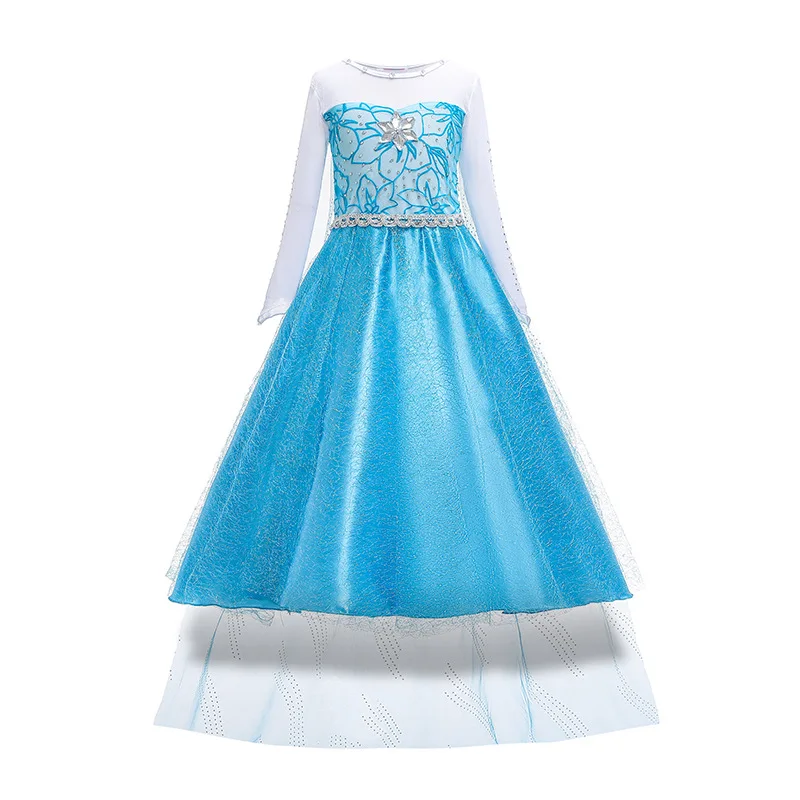 thumbnail image 1 of Disfraz de princesa Disney para niña, vestido de sirena, Ariel, Frozen, Elsa, Anna, Halloween, Blancanieves, Bella, ropa de Cosplay, 1 of 5