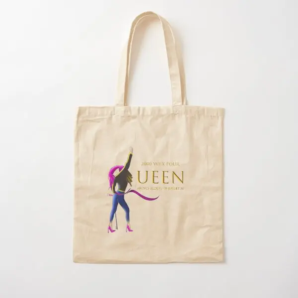 

Хлопчатобумажная Холщовая Сумка Queen Team, складная дизайнерская сумочка унисекс, для покупок, модная многоразовая, для женщин, для путешествий