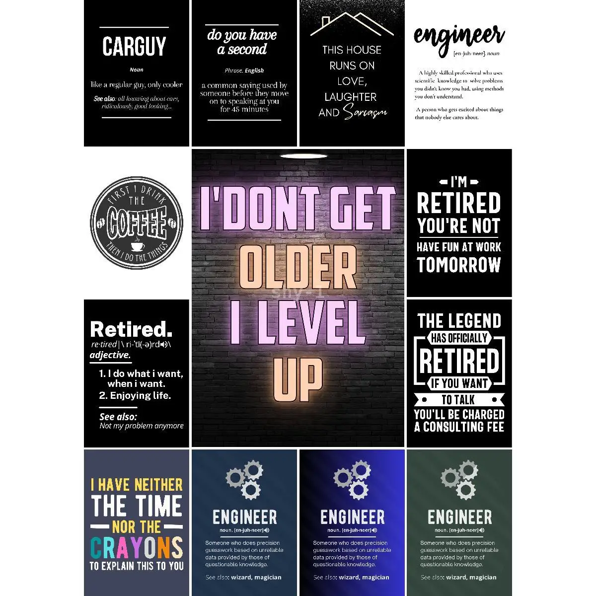 

Я не старею, Я выравниваю плакат, Юмористическая игра, культура, печать, смешной настенный Декор для дома и офиса