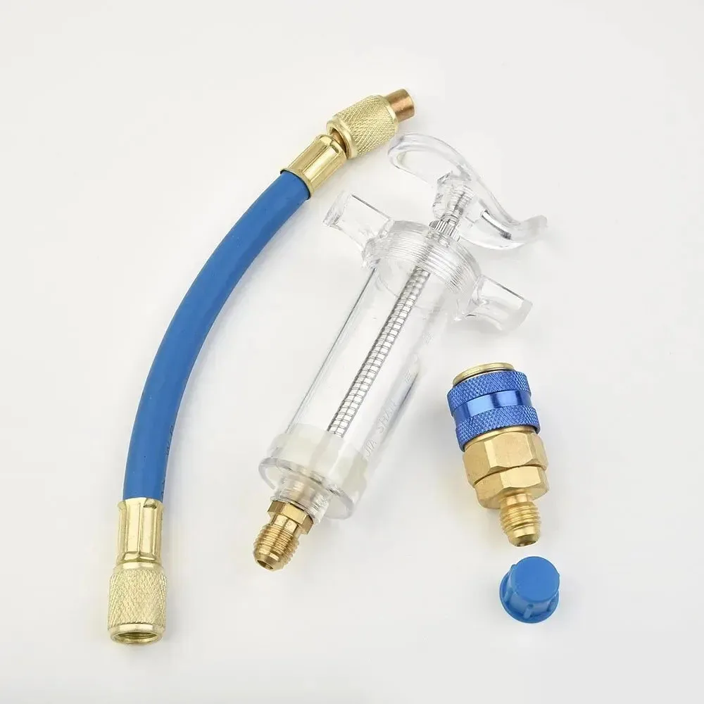 

Air conditioning car oil spray dye spray tool 1 oz 1/4 "pure liquid oil coolant filler pipe
