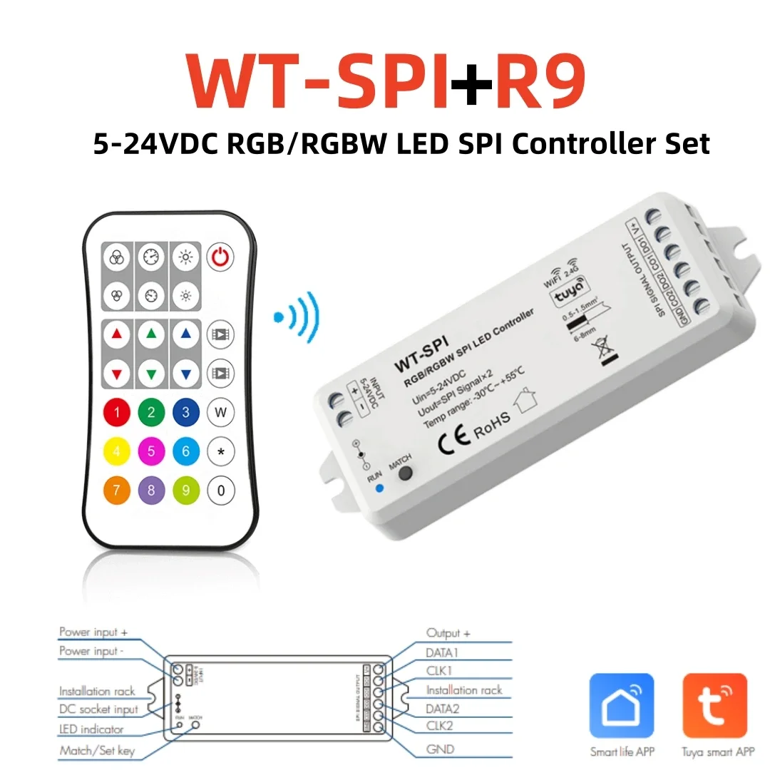 알리쿠폰, 온러닝클라우드5 혁신적인 한 방 스마트 조명 컨트롤러: Skydance Music WiFi 2.4G RF RGB/RGBW SPI LED 컨트롤러 알리익스프레스 쿠폰