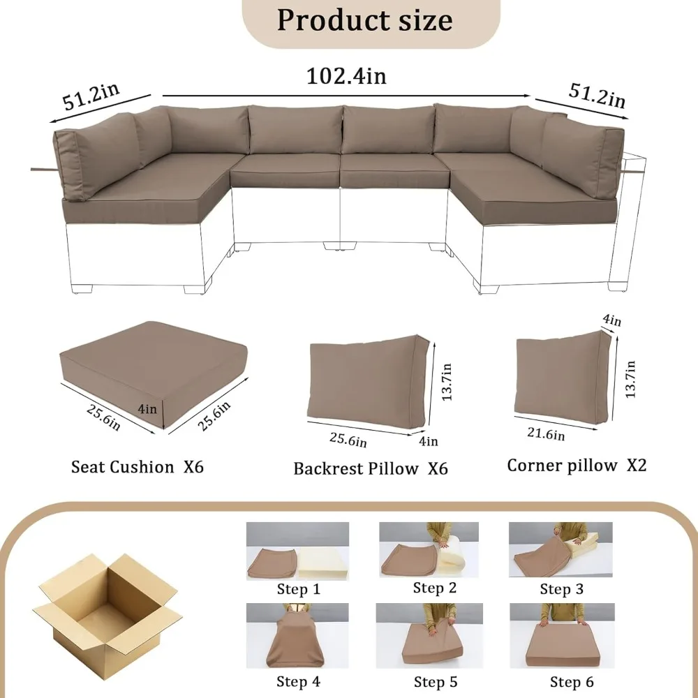Outdoor Sectional Cushion Set (14-Piece) 2