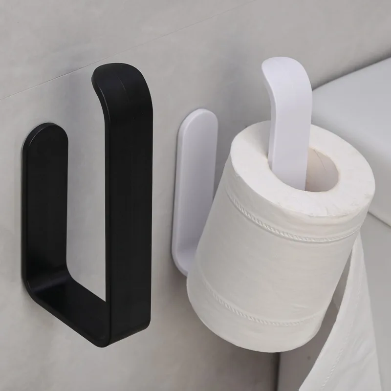 Toilet Paper Holder 4/1PCS Toilet Roll Paper Holder Plastic Self Adhesive Wall Mounted Tissue Roll Dispenser Punch-Free Rack for Bathroom Kitchen paper towel holder toilet paper holder toilet paper rack toilet roll holder tissue holder