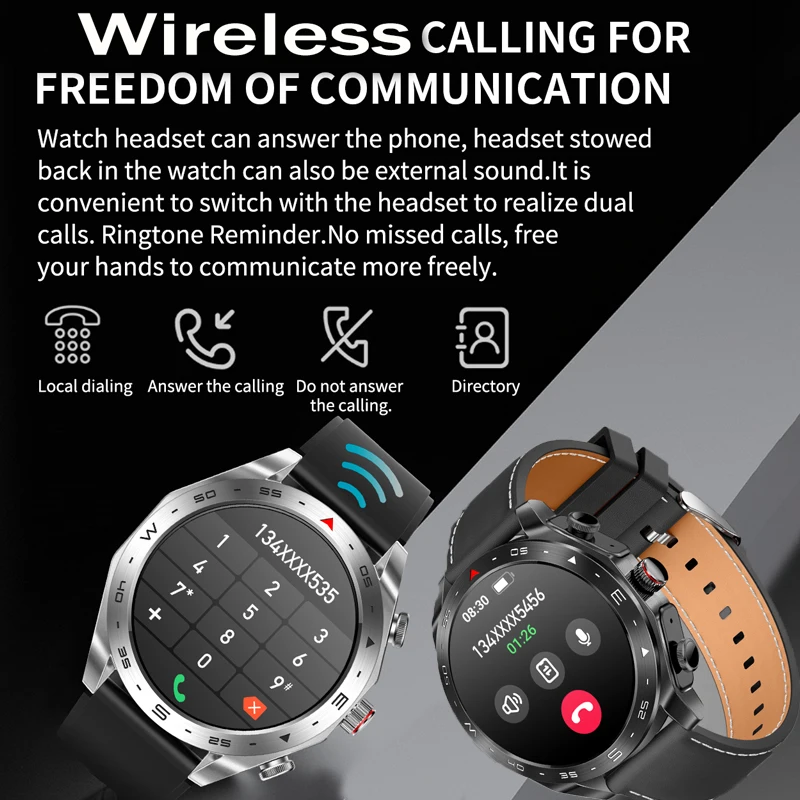 T95 Smart Watch TWS 2-in-1 Bluetooth Earphones With Built-in Speaker HIFI 9D Sound Quality Health And Exercise Monitoring smart watch