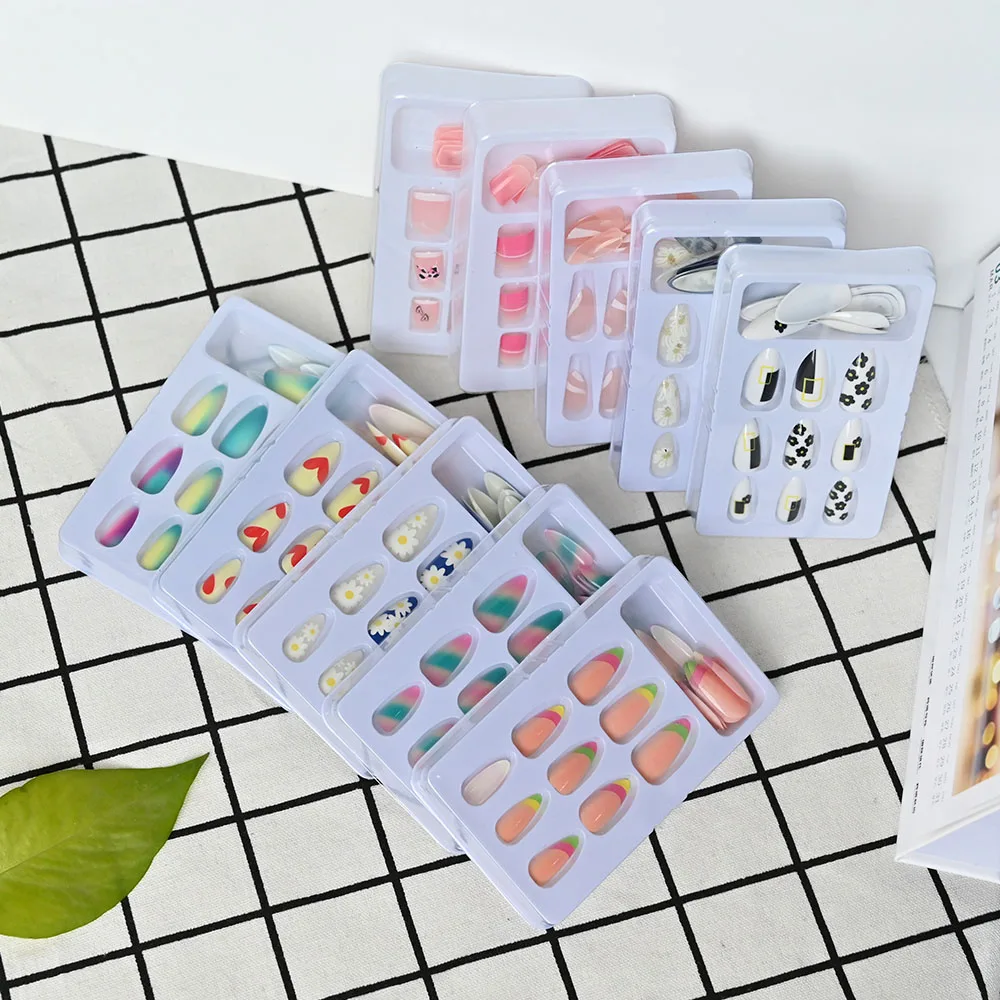 

Pink Heart Acrylic Nail Tips - Ballerina Nail Tips 24Pcs Artificial Removable Fake Nails Full Cover False Nail Manicure Art Tool