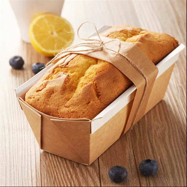 50pcs Baking Pans Paper Pan Loaf Bread Mold Toast Disposable Cakes Bakery  Pastry Food Containers Kitchen Baking Tools