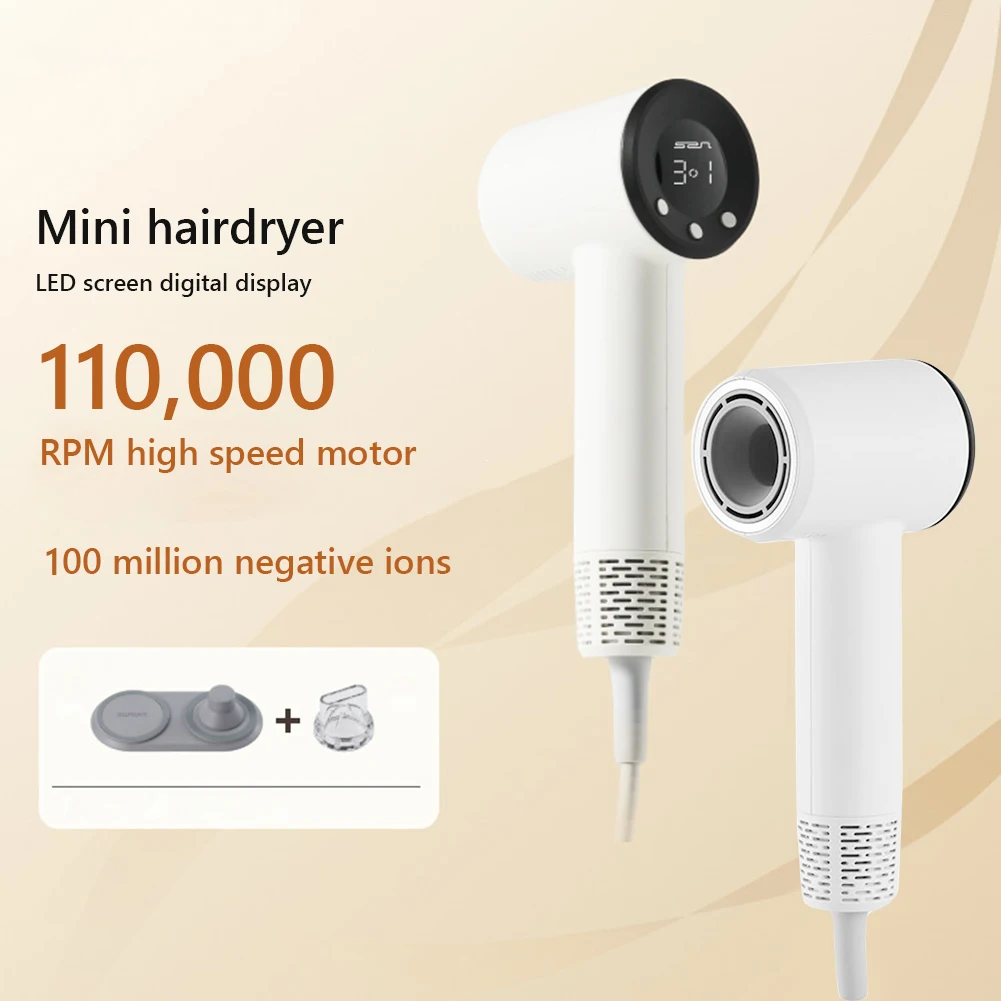 Hair Dryer Portable Hair Dryer Hair Styler Air Hair Styler Hair Styling Set 110000 RPM Professional Hair Dryer Negative Ionic Blow Dryer Brushless Motor High Speed Hair Low Noise Home