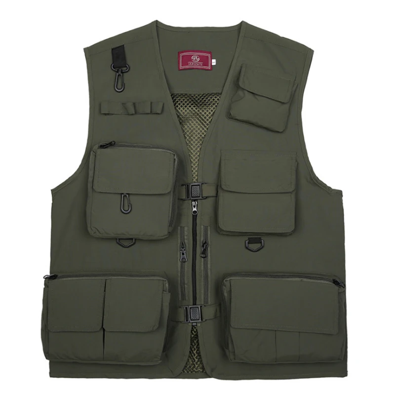 2021 Fishing Jacket Quick-drying Mesh Vestt Multi-Pocket Mesh Vest Outdoor Vest Multi Pocket Summer Mesh Vest