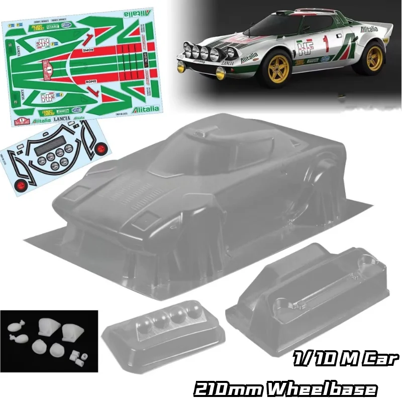 1/10 Rc Stratos Hf M Car Pc Rally Body Shell 210Mm Interasse Con Paralume Clean Rc Body Shell Per Rc Tamiya Carten M Car