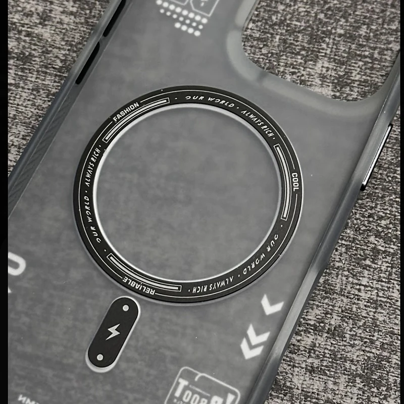 Matte Magnetic Phone Case with Frosted Back and Metal Lens Frame