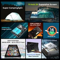 New HOTWAV R9 Pro Rugged Tablets Android 14 11" FHD+20080mah tablet 16MP+64MP+0.08MP Camera 6GB+256GB Camping light 20W Charge 2