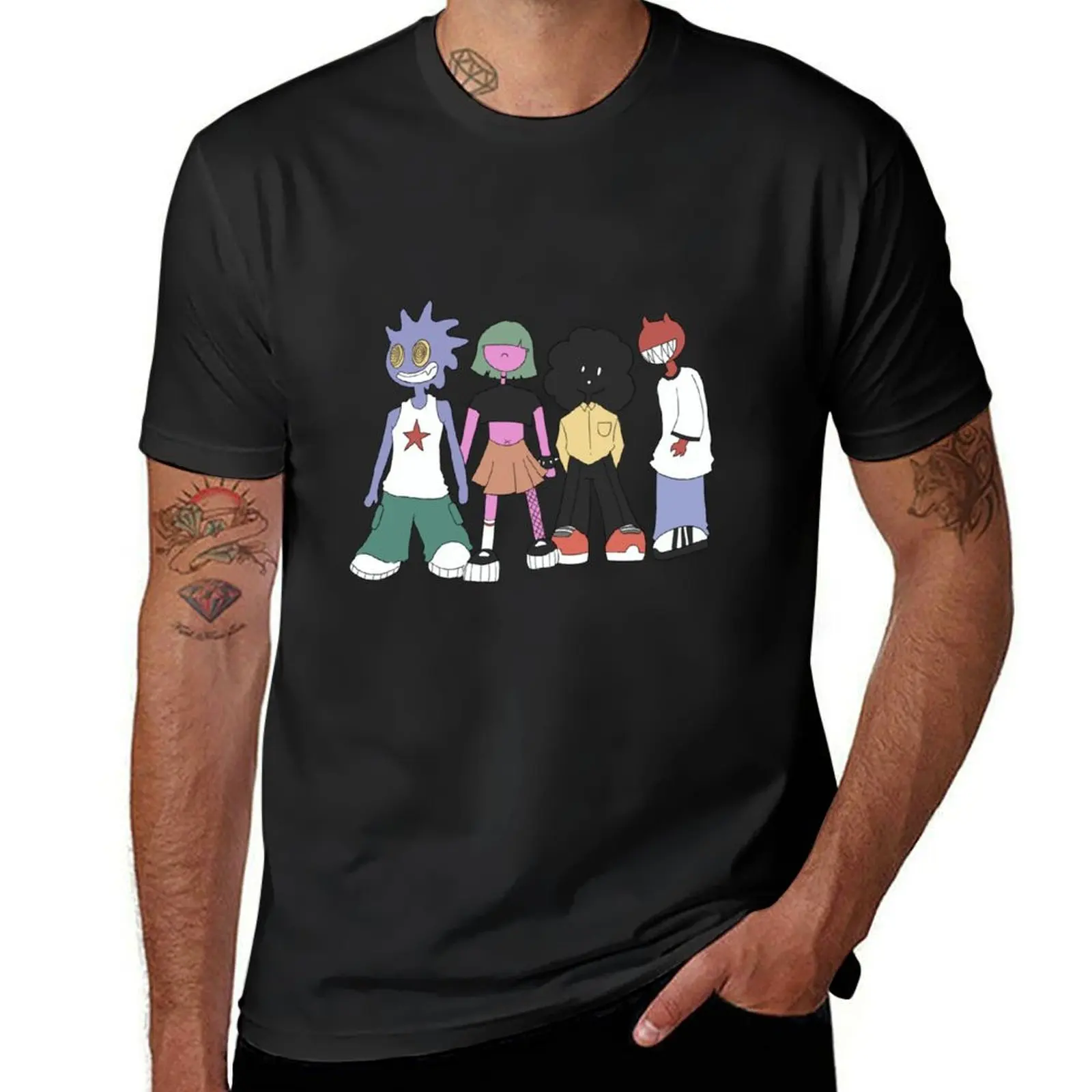 

The Band T-Shirt anime Short sleeve tee boys animal print customs design your own plain black t shirts men