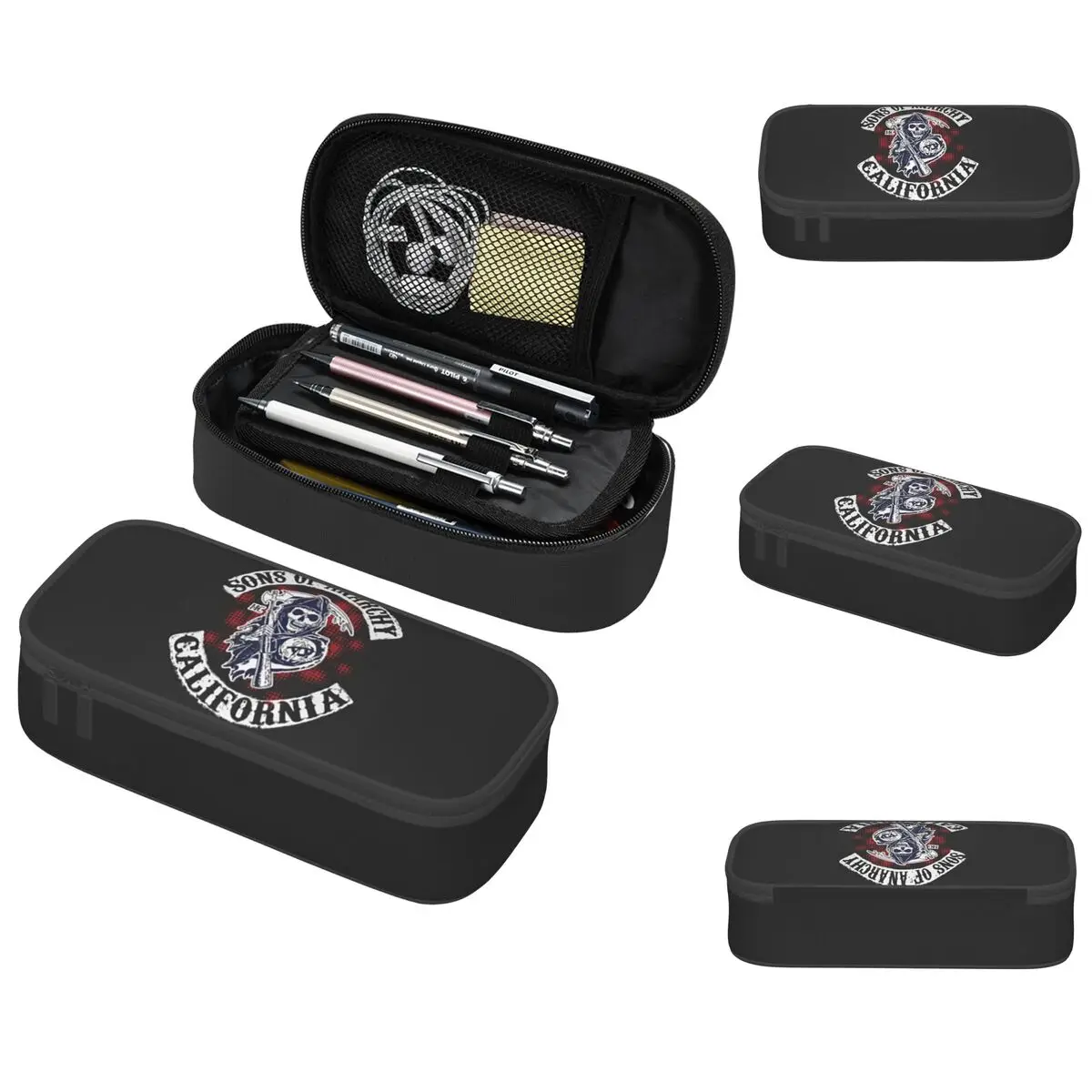 SOA Sons Of Anarchy Pencil Cases Big Capacity Pen Bags Pen Box Pencil Pouch For Boys Girls Students Stationery School Office