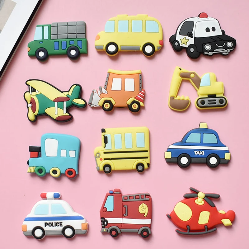 5 Stuks Creatieve Cartoon Auto Koelkast Magneten Voor Kinderen Kleine Grootte Magnetische Koelkast Magneet Transport Magneten Холодильник Маленький