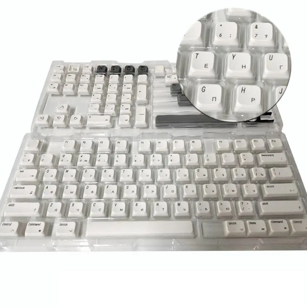 127 키 Xda Pbt 키캡, 영어, 일본어, 러시아어, 한국어 염료 승화 키캡, 체리 Mx DIY 기계식 키보드 A5l6