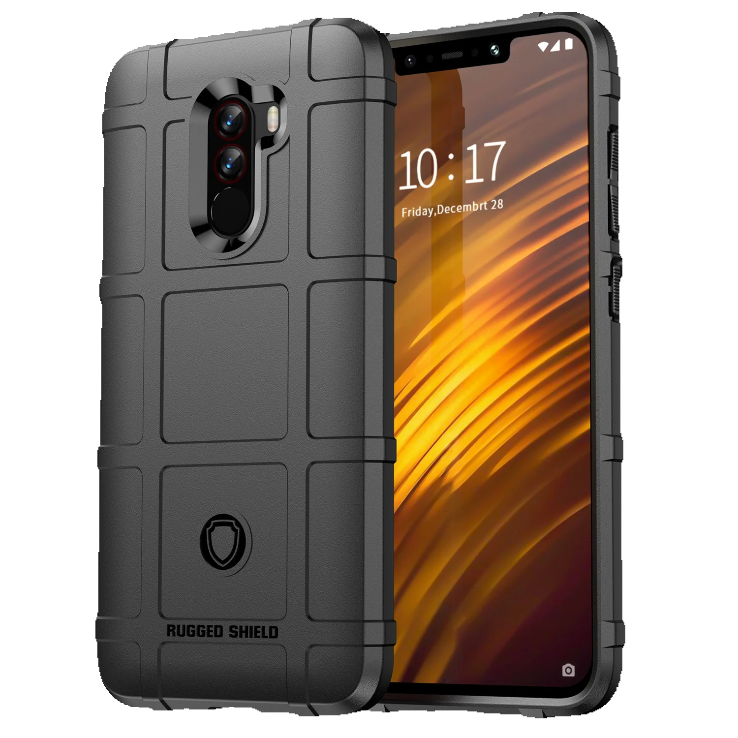 갑옷 방패 케이스 Pocophone Mi Poco F2 Pro F3 F4 Poco F5 Pro F1 미끄럼 방지 그리드 실리콘 케이스..