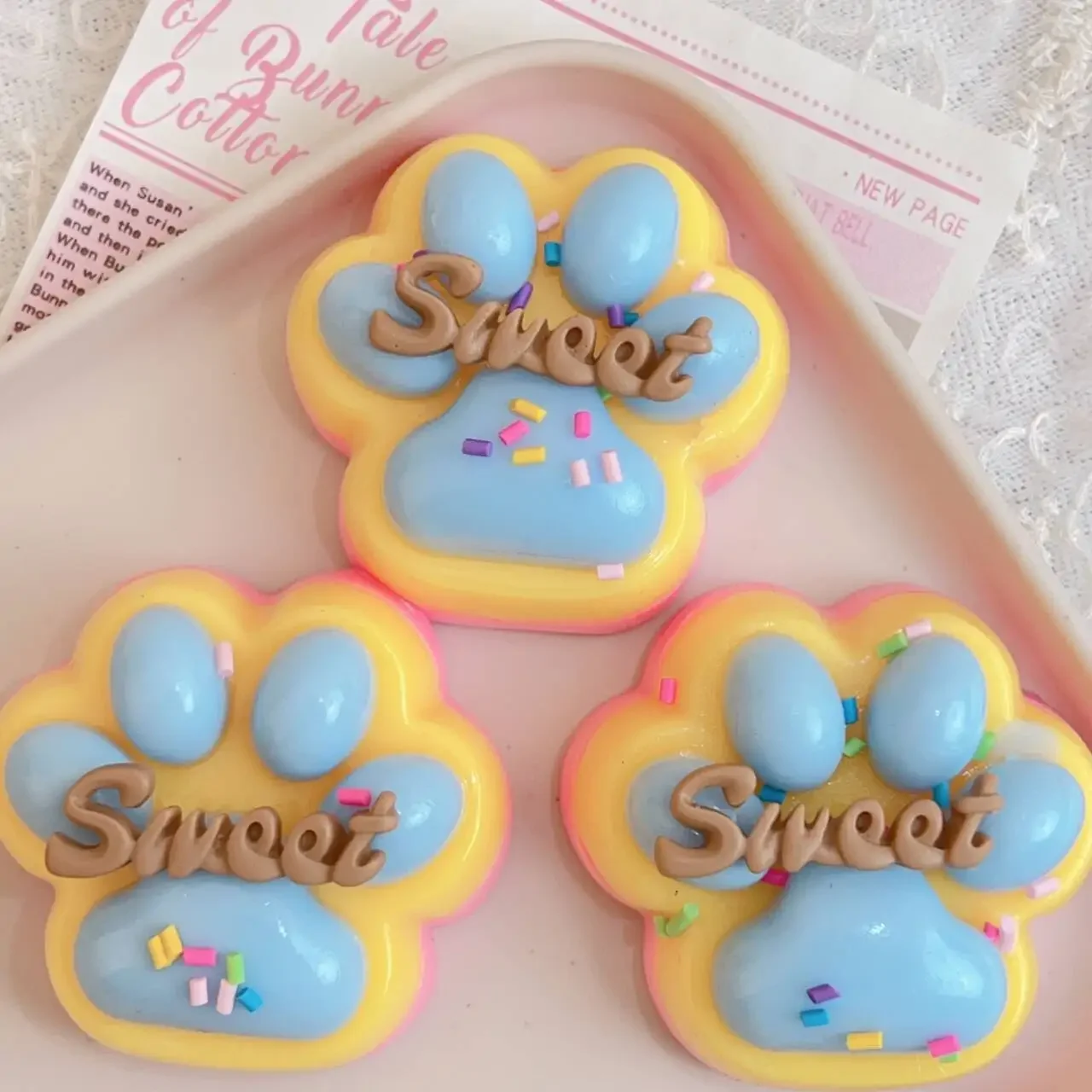 Kawaii Rainbow Cat's Paw Antistress Foot Squishy Toy,Fidget Squeeze Toy, Mochi Squishy, Stress Reliever Toys 4