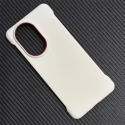 Luxury Leather Borderless PC Back Cover Ultra-Thin Shockproof Bumper for Nova 13 Pro (White)