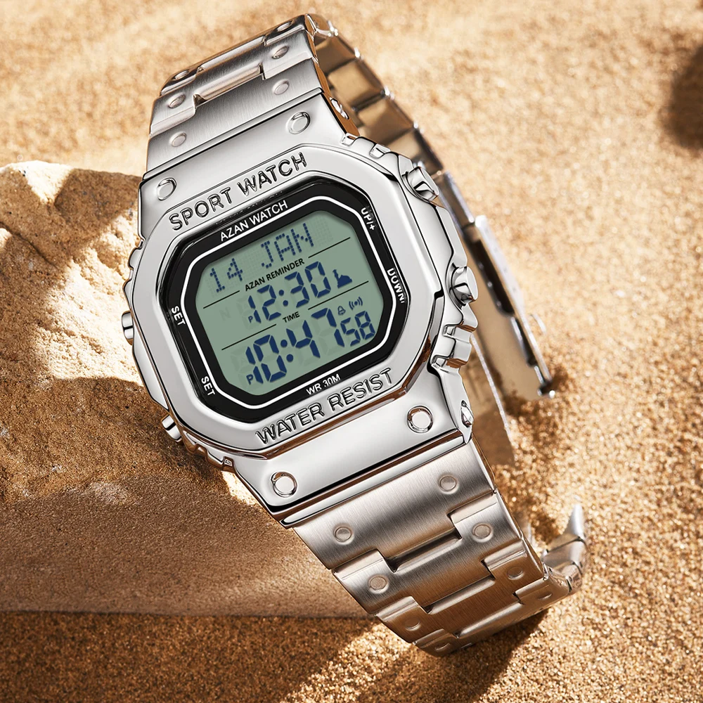 Orologio da polso digitale di lusso da uomo, orologio da polso alla moda, orologio antiurto con conto alla rovescia, impermeabile, con data e settimana, orologio da uomo_voghion.com