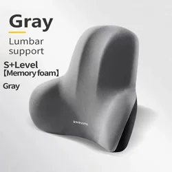 Ergonomic Memory Foam Lumbar Support Cushion for Enhanced Comfort and Pain Relief (Gray)