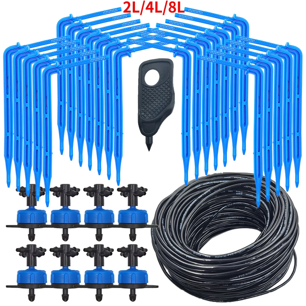 Gewächshaus Tropf bewässerung 4-Wege 3/5mm Tropf pfeil 2-Wege-Sender Bewässerungs bewässerungs system für Topf garten Rasen 10Set/20Set – Detail 1