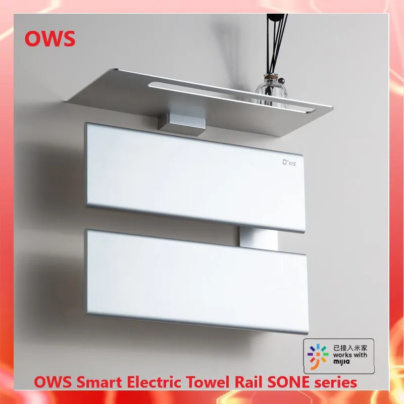 OWS Smart Electric Towel Rail SONE series Drying And Sterilization Work With MiHome App Smart Timing Sterilize and Remove Mites