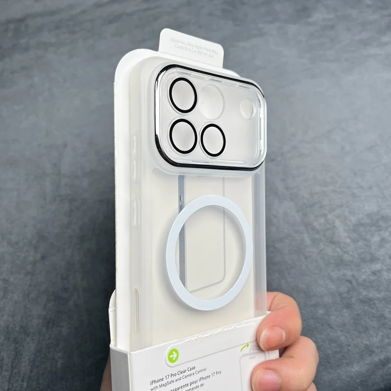 Shockproof Transparent Silicone Magnetic Case with Lens Film Cover