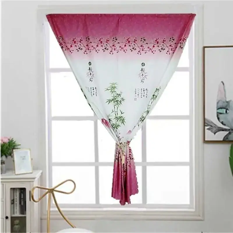 

Hole-free curtains, curtains, living room and bedroom bay window curtains, simple curtains, short curtains for rental houses, sm