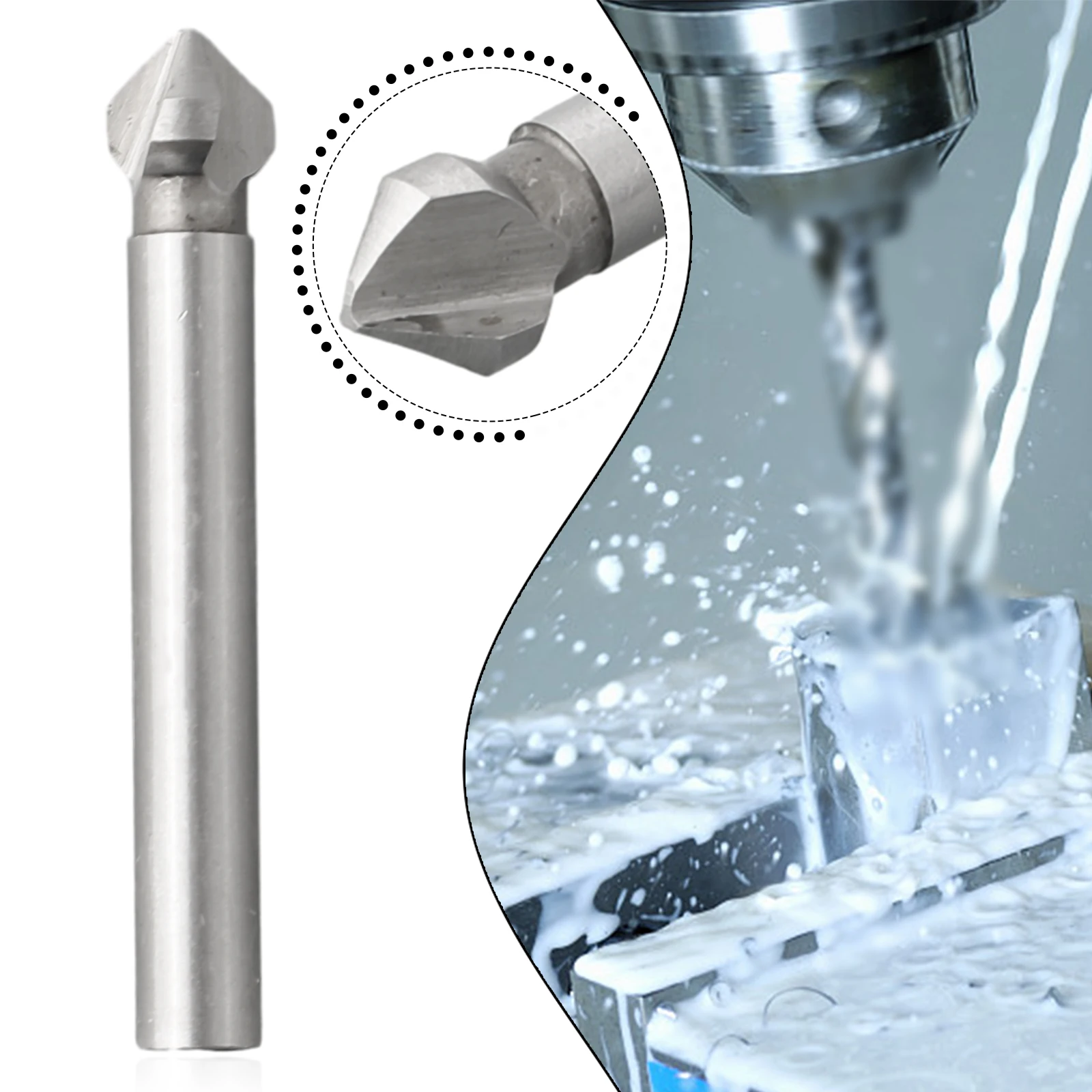 Countersink Drill With Brazing Carbide Blade Chamfering Milling Tool 6.3-20.5mm 90 Degree Chamfer Cutting Woodworking Tool