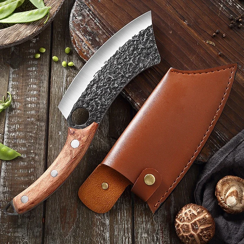 Forged Bone Slaughtering Knives Kitchen Butcher Meat Cleaver Chef Knives Slicing Fish Vegetable Stainless Steel Boning Knife BBQ kitchen knife meat cleaver