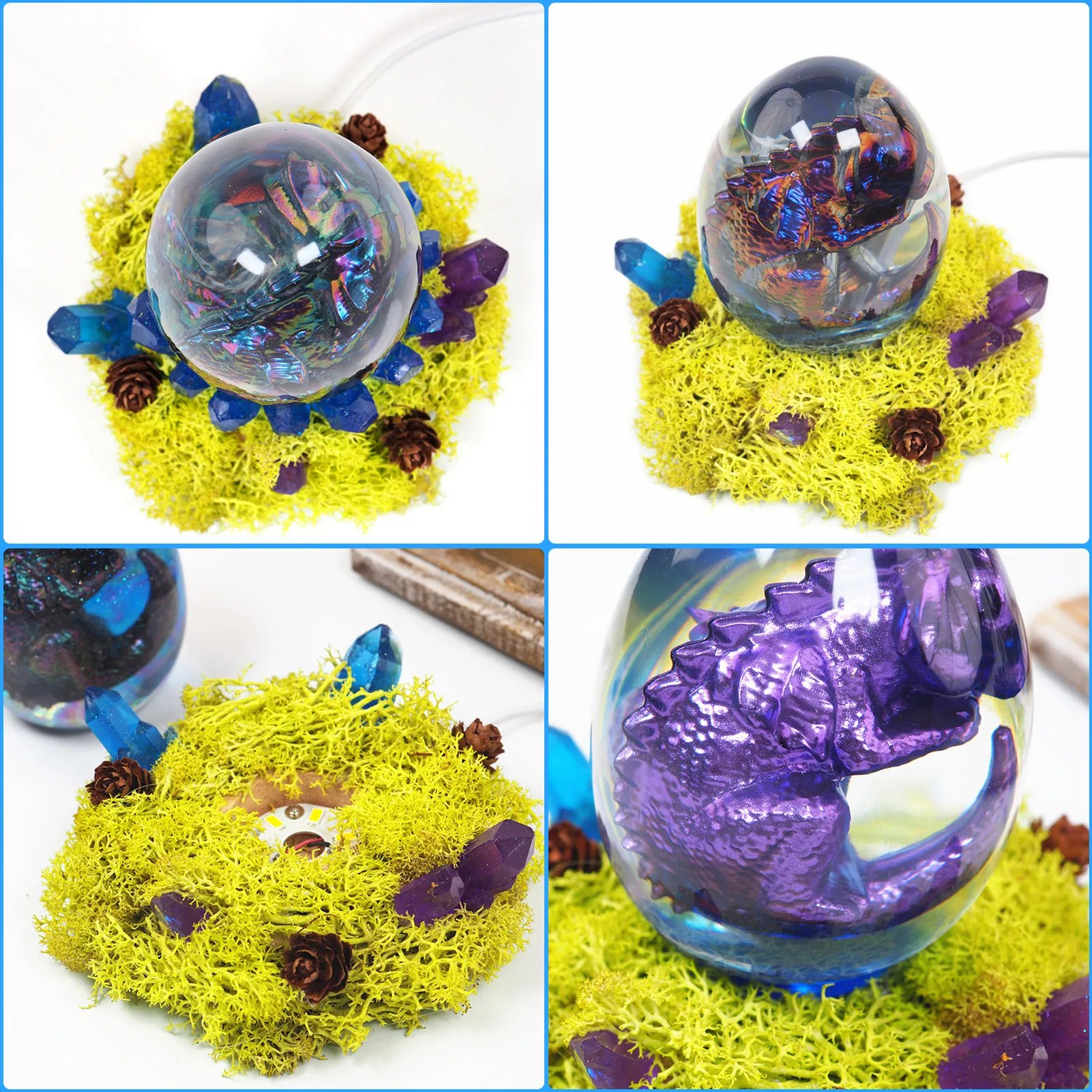 Make Your Own Night Light Kit - Light-Up Easter Egg Terrarium Craft Kit for  Pokemon - Arts & Crafts Activities Kit - Bedroom Decoration Gifts for 4 5
