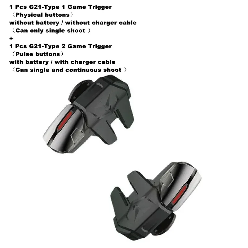 thumbnail image 1 of Controlador de gatillo de juego para teléfono móvil portátil G22 para PUBG, botón de aleación L1R1 para disparo de objetivo, accesorios para juegos IOS y Android, 1 of 5