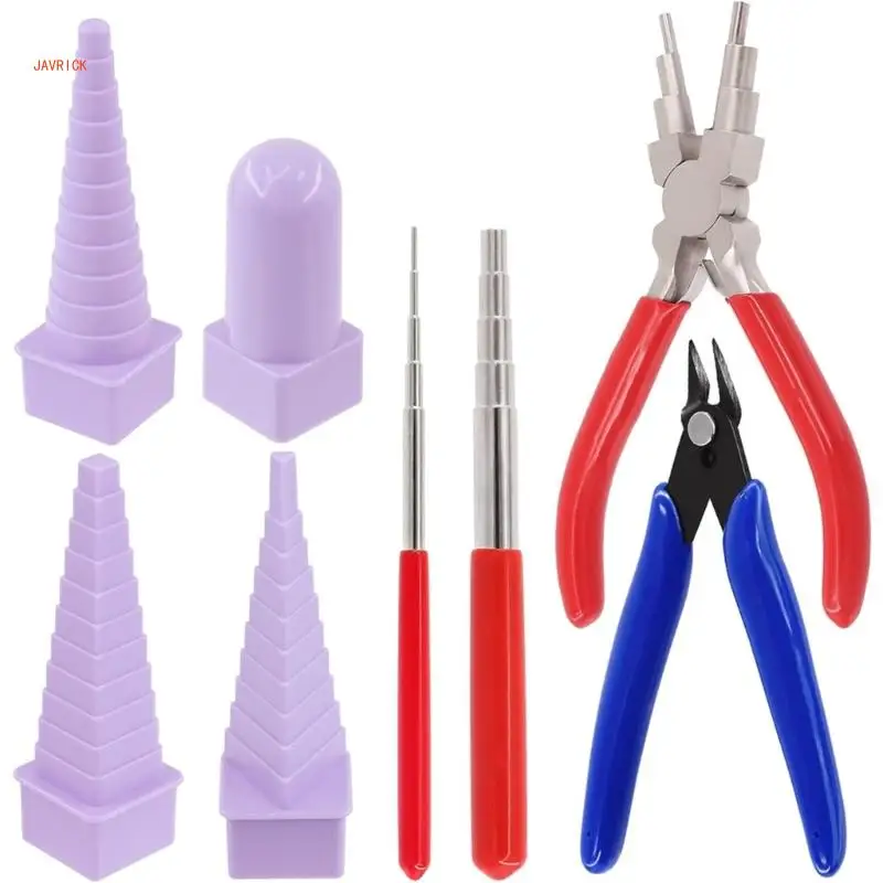 

8Pcs/set Wire Looping Tools with Jewelry Pliers Paper Quilling Drawing Tool & Bail Making Plier for DIY Jewelry Making