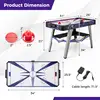 Air Powered Hockey Game Table with 2 Pushers and Pucks-Blue