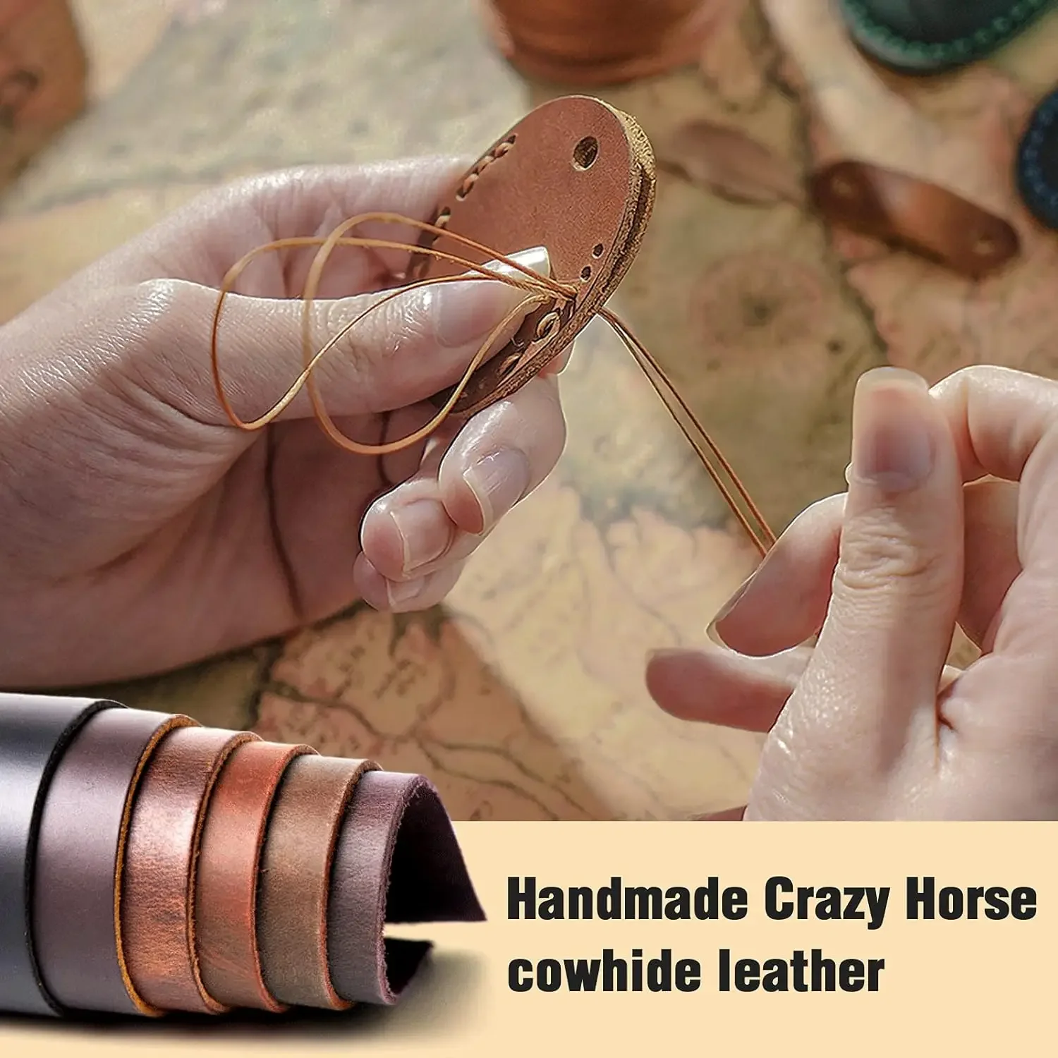 Premium Leather Keychain Holder - PU Leather Protective Case with Soft Coverage and Keyring